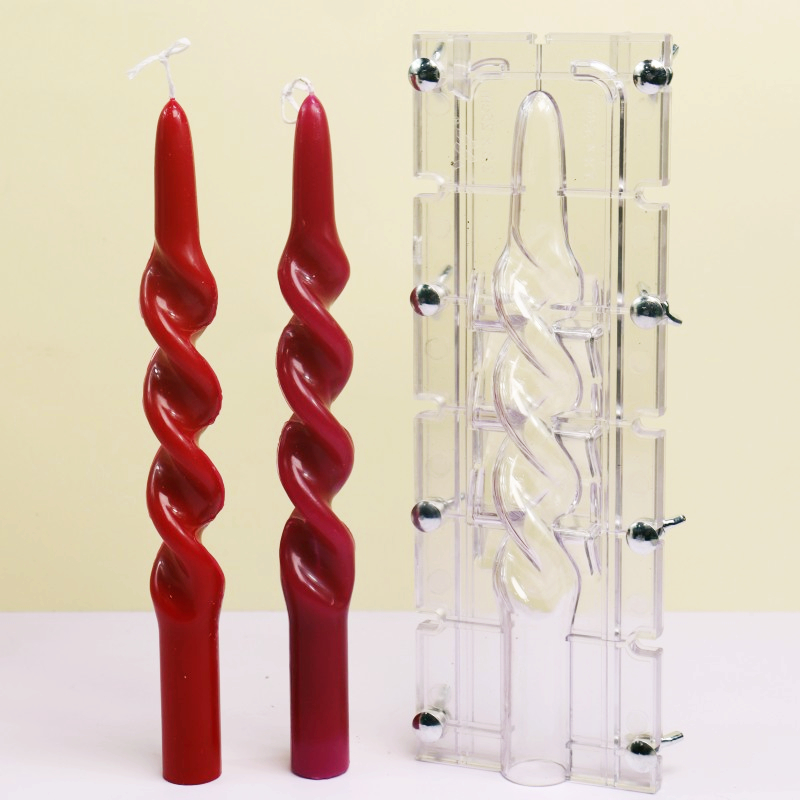 Candle Making Kit - XOẮN Sọc Cột Acrylic Nến Khuôn