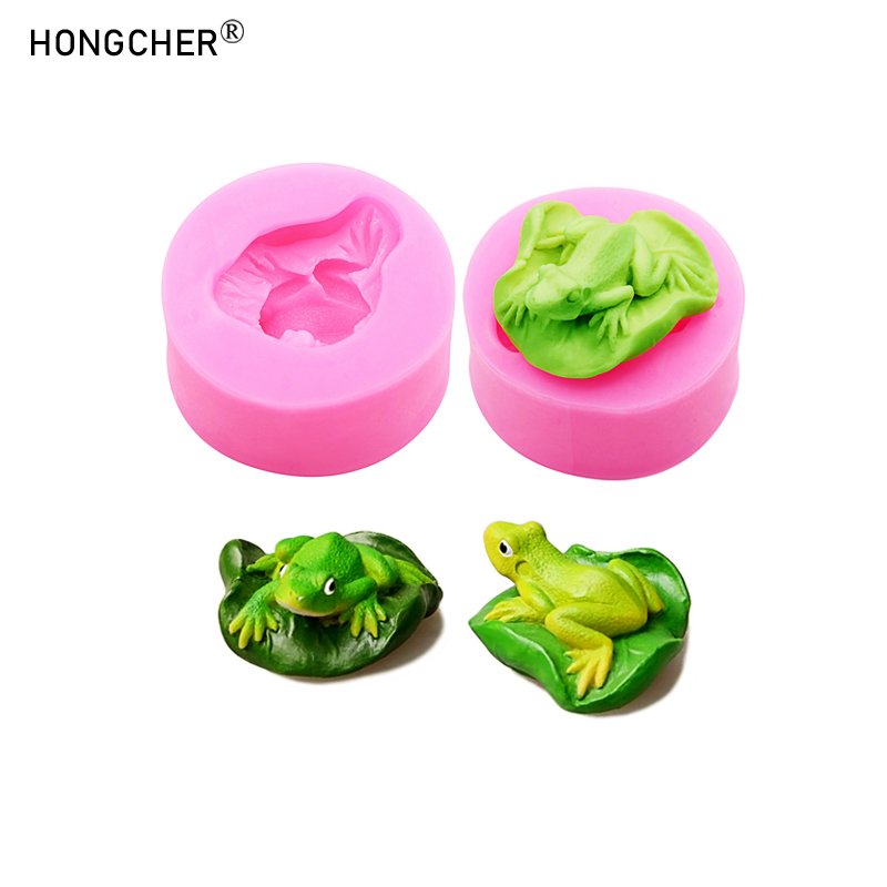 Candle Molds - Lotus Leaf Frog Resin Micro Landscape