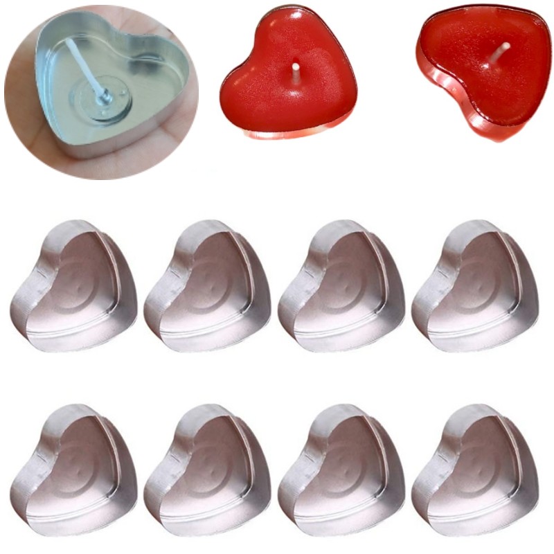 100 Sets Heart shaped Empty Al - đánh giá và giá Candle Containers