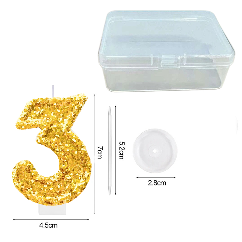 Digital Birthday Candle Gold C - đánh giá và giá Silk Candle
