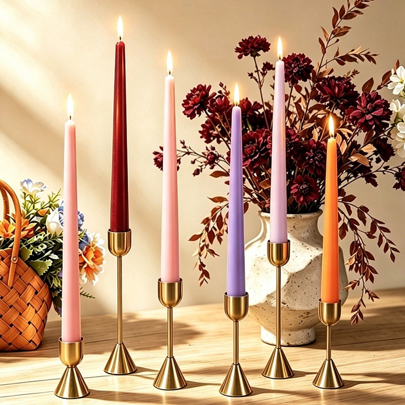 Burgundy Taper Candles, Long S - đánh giá và giá Soy Wax