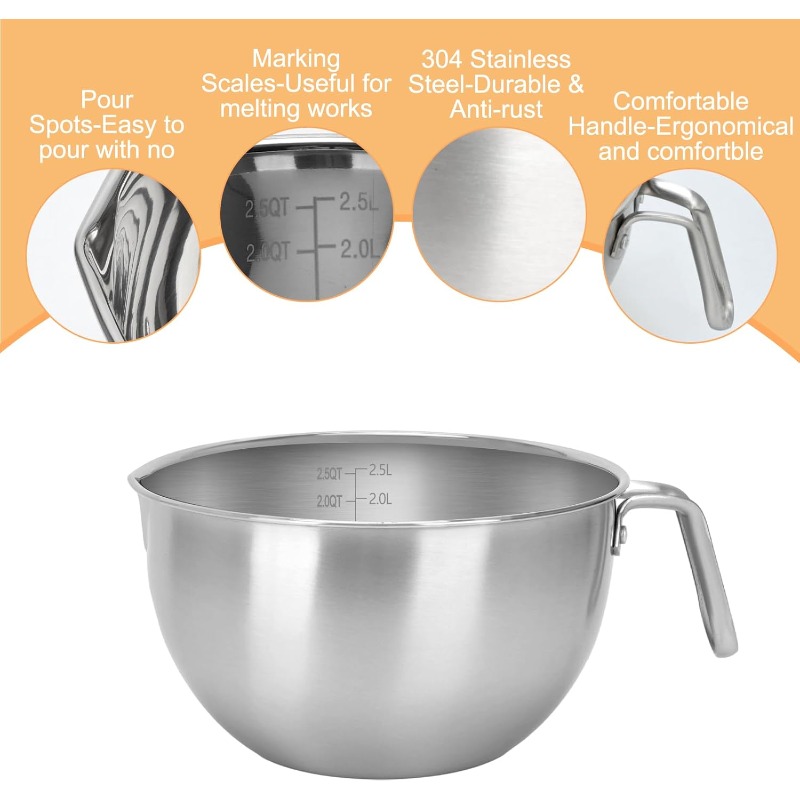 3Pcs Double Boiler Pot Set Sta - đánh giá và giá Candle Wax Scale