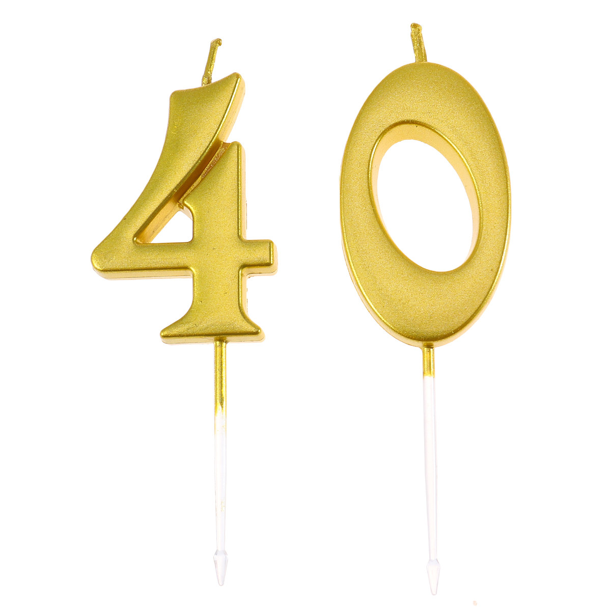 2Pcs Golden Number 40 Birthday - đánh giá và giá Paraffin Wax
