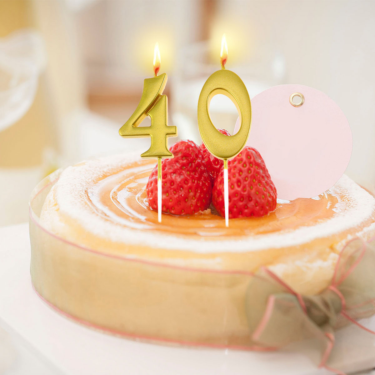 2Pcs Golden Number 40 Birthday - đánh giá và giá Paraffin Wax