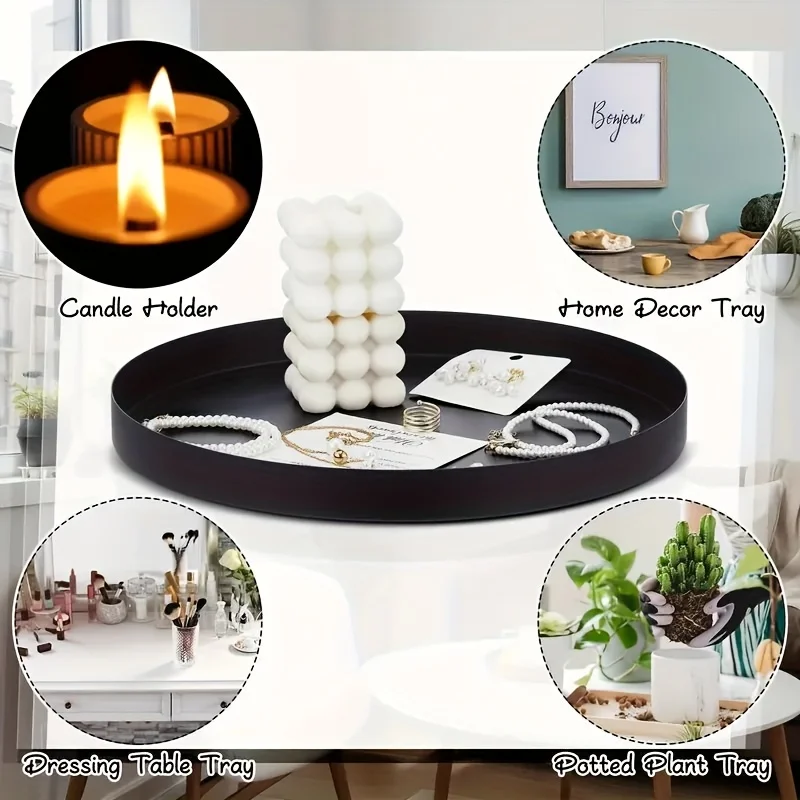 1Pc Modern black circular ABS  - đánh giá và giá Silk Candle
