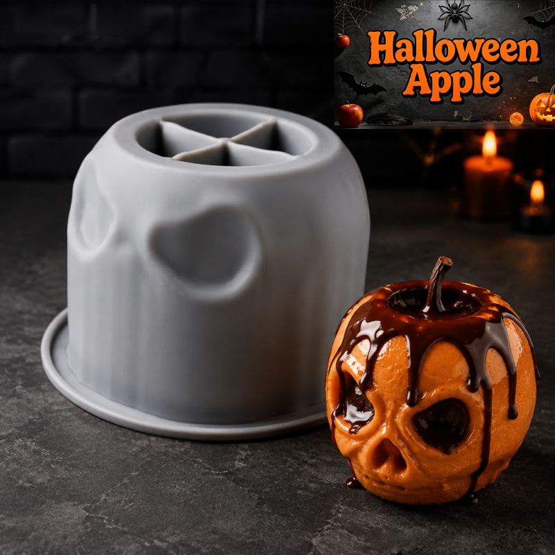 Halloween skull apple silicone - đánh giá và giá Candle Containers