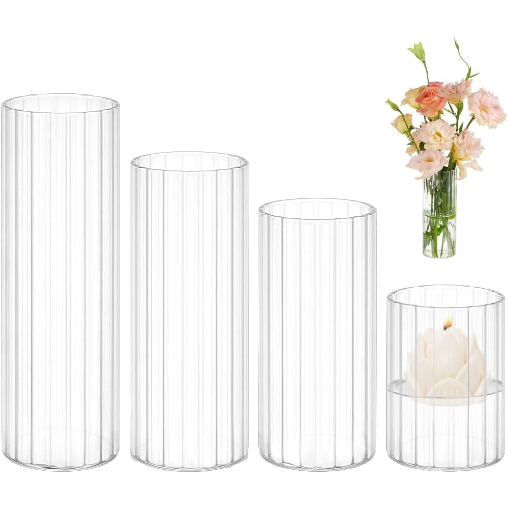 4 Size Glass Cylinder Vases 3. - đánh giá và giá Candle Containers