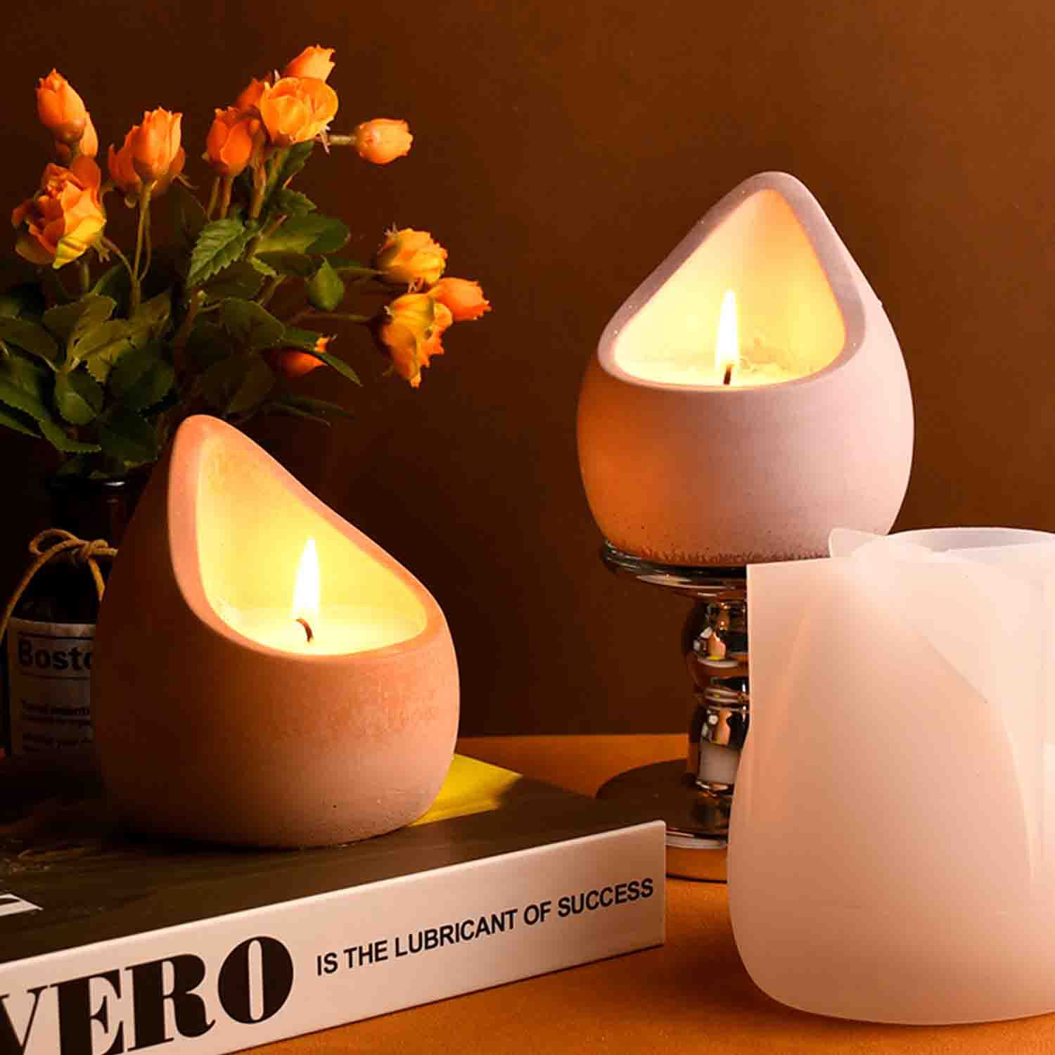 DIY epoxy resin mold water dro - đánh giá và giá Candle Containers
