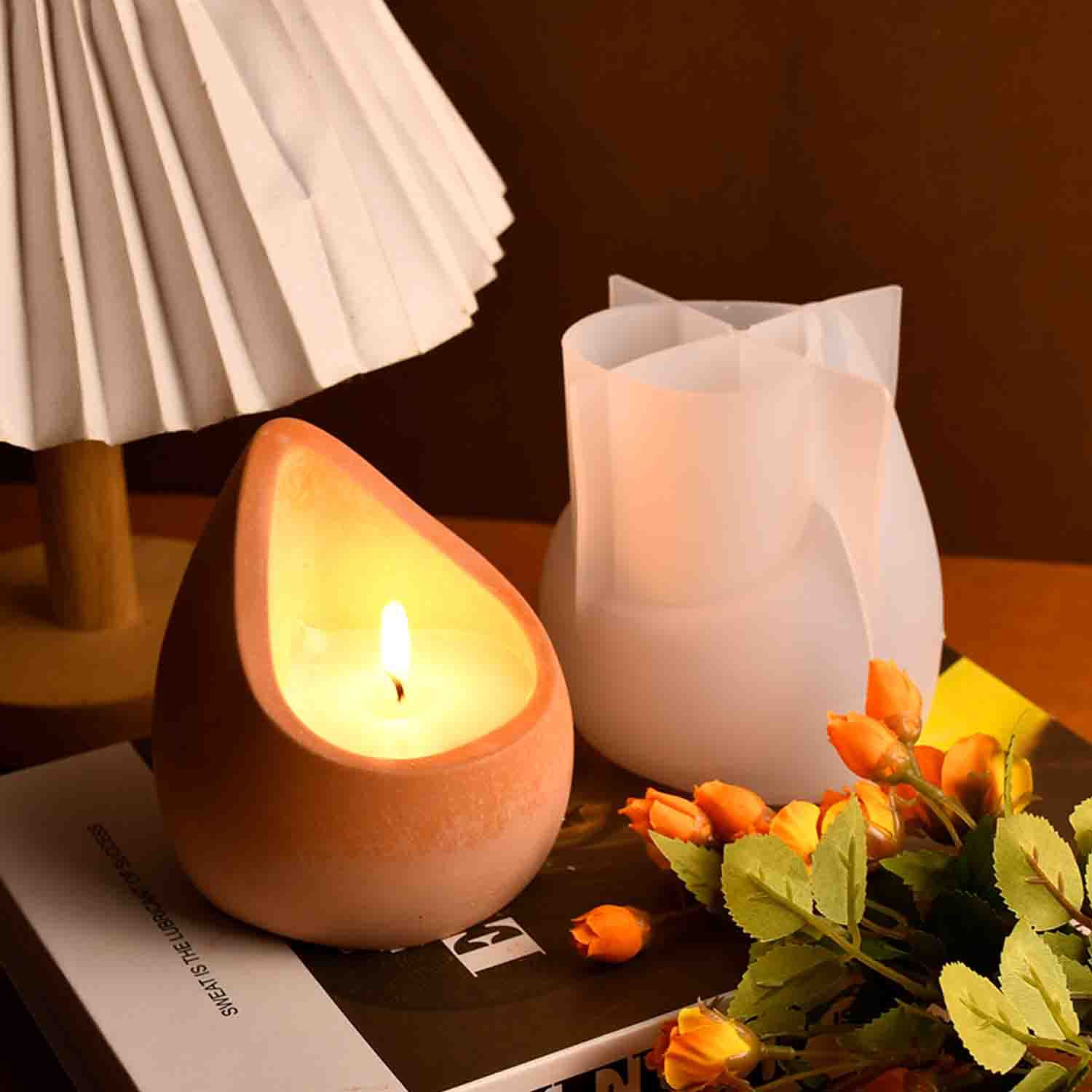 DIY epoxy resin mold water dro - đánh giá và giá Candle Containers