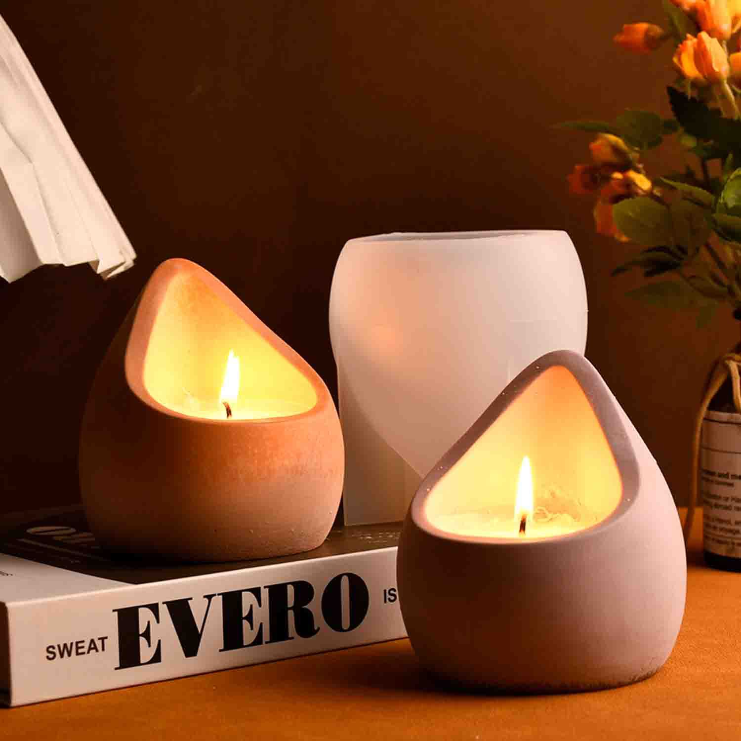 DIY epoxy resin mold water dro - đánh giá và giá Candle Containers