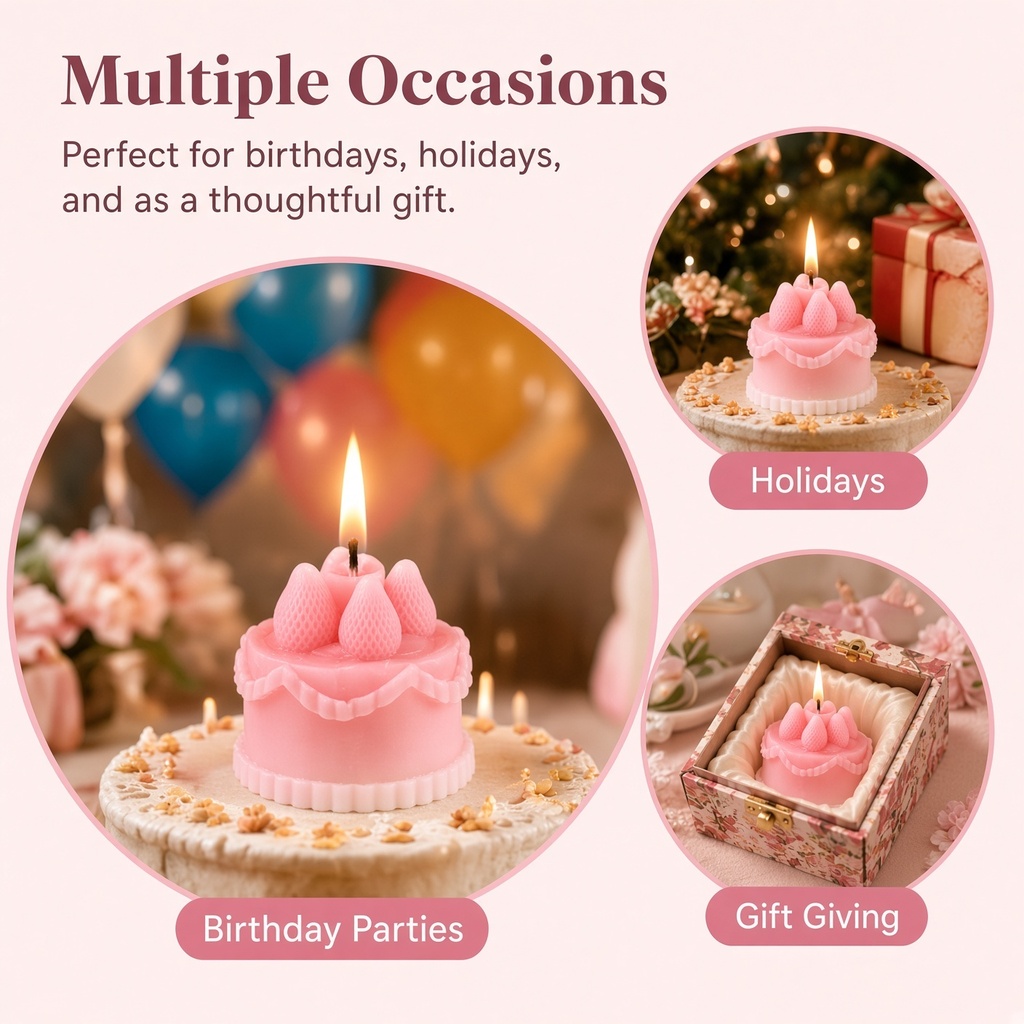 1Pc Cake-Shaped Scented Candle - đánh giá và giá Soy Wax