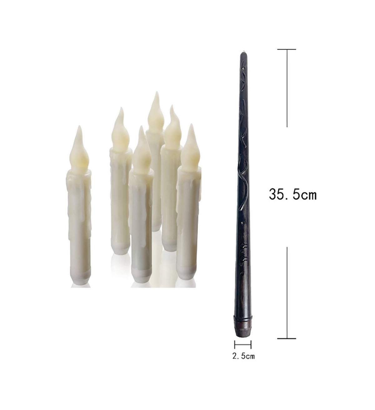 Flameless Ivory Taper Candles  - đánh giá và giá Candle Wick