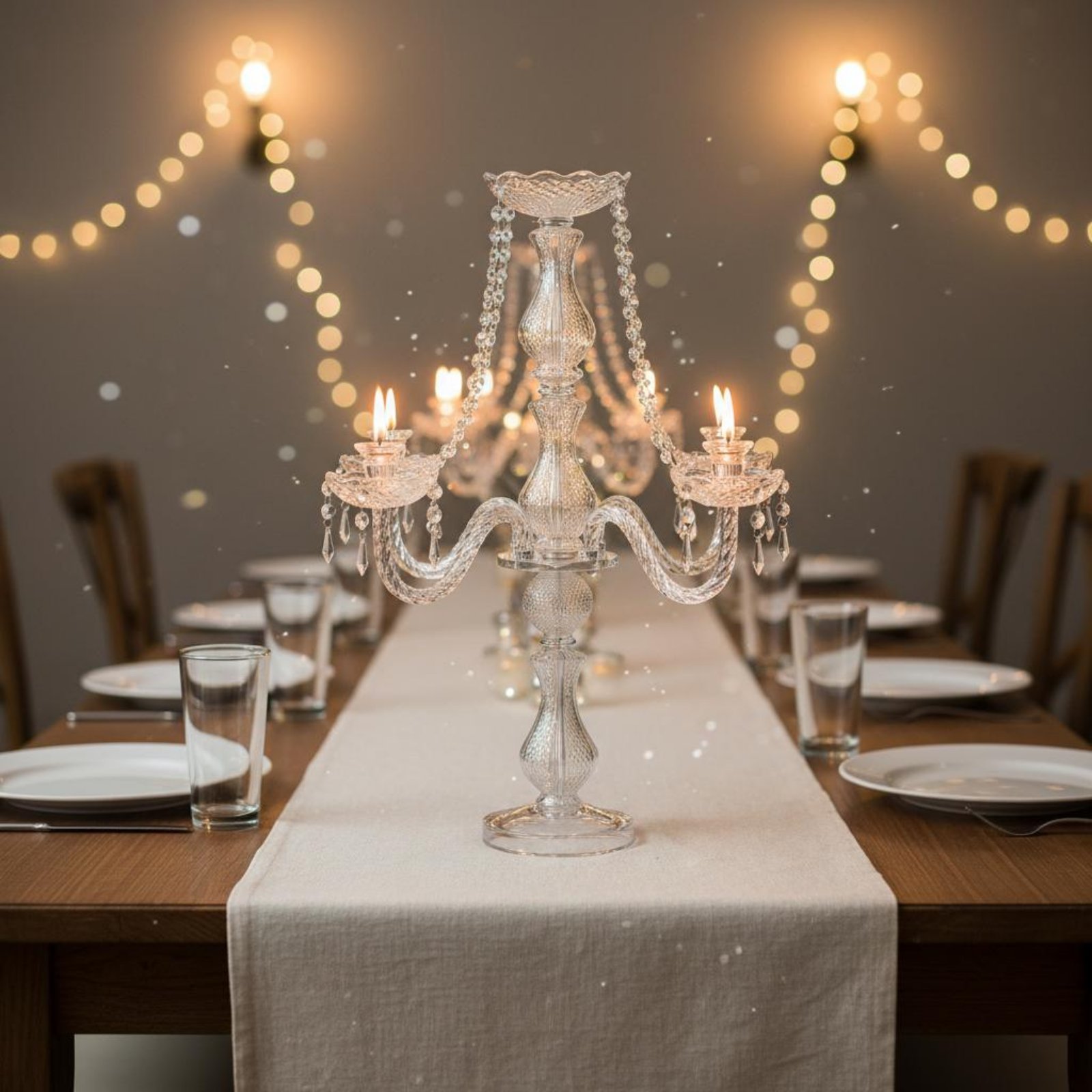 Crystal Candelabra Elegant Wed - đánh giá và giá Silk Candle