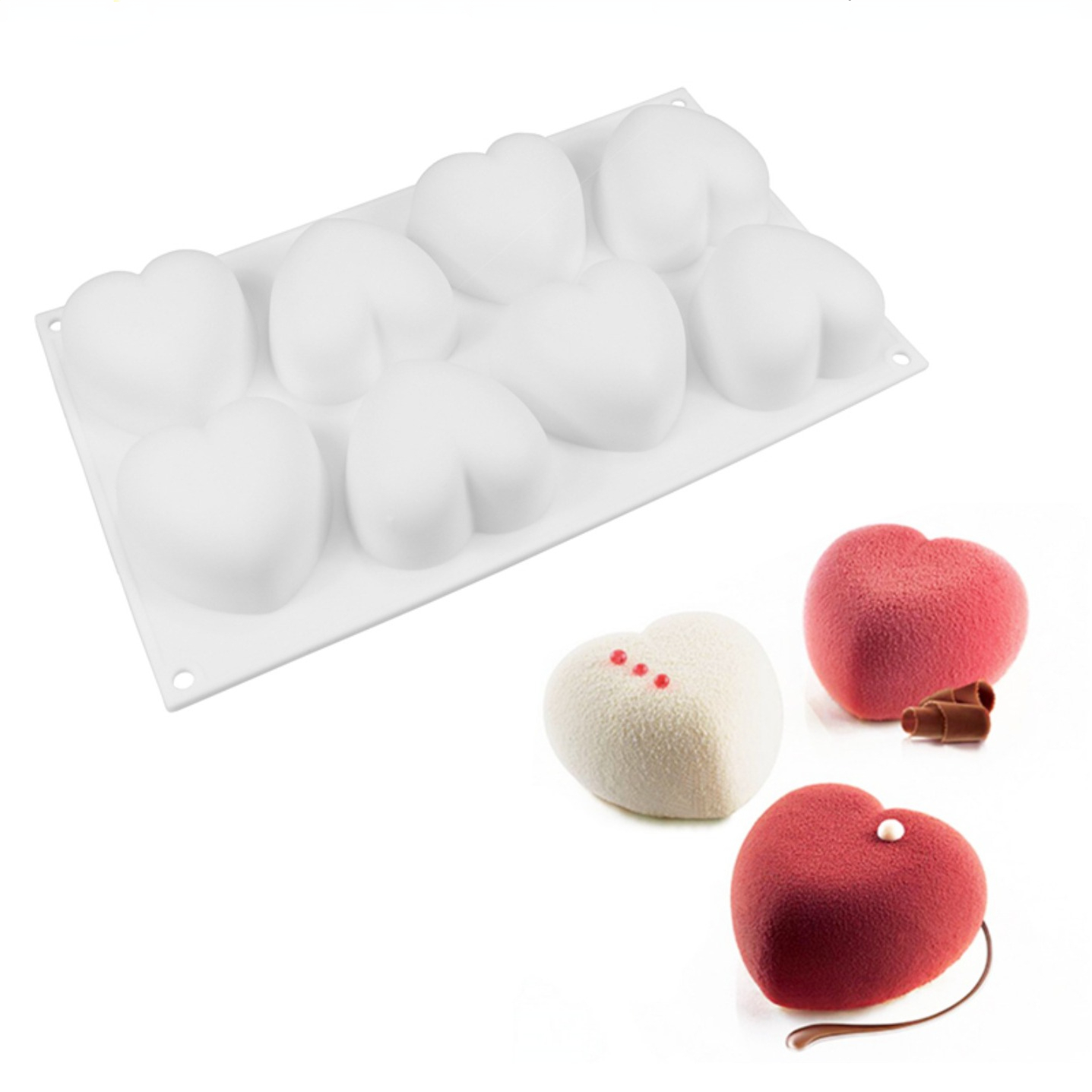 Love Heart Silicone Soap Mold  - đánh giá và giá Candle Making Kit