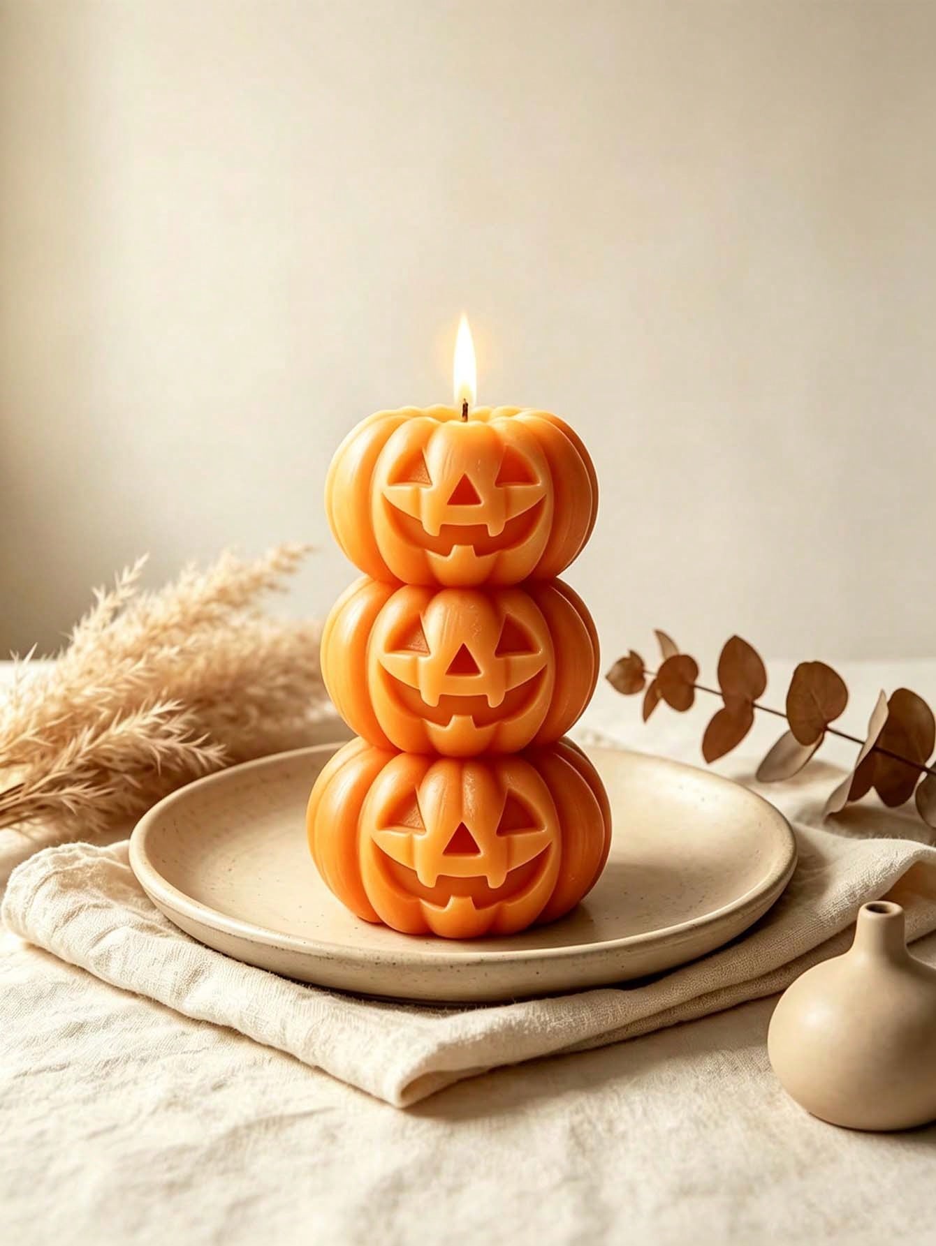 1pc Halloween 3-Layer Pumpkin  - đánh giá và giá Candle Fragrance