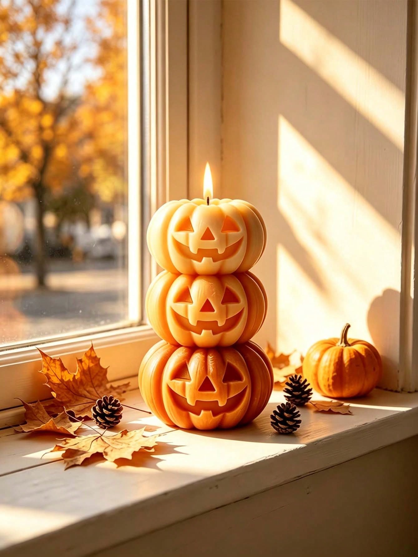 1pc Halloween 3-Layer Pumpkin  - đánh giá và giá Candle Fragrance