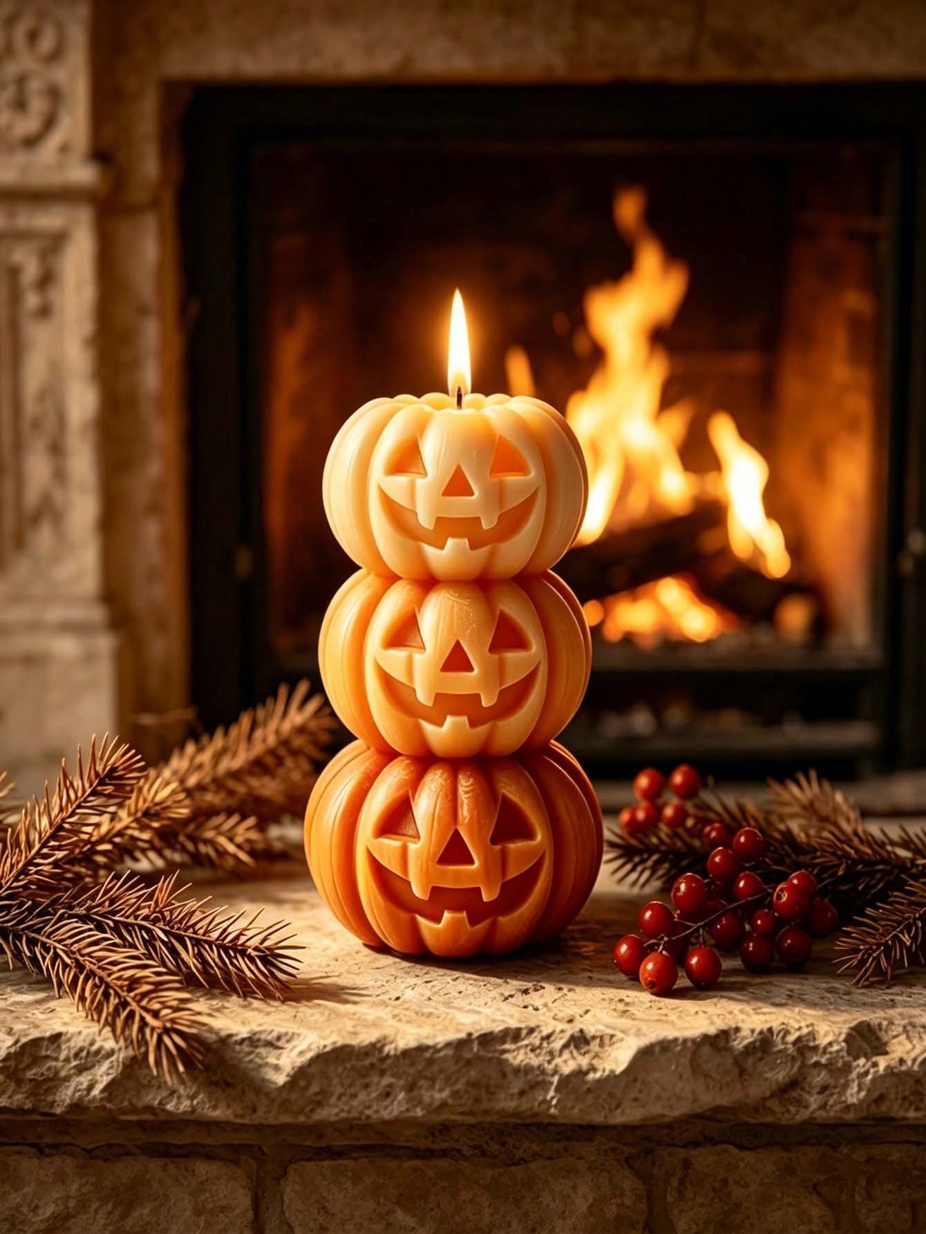 1pc Halloween 3-Layer Pumpkin  - đánh giá và giá Candle Fragrance